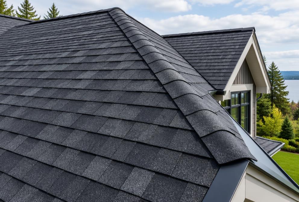 Finished architectural roof installation