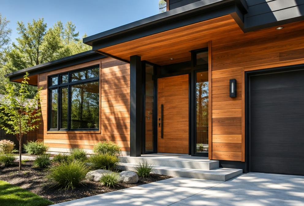 Detailed exterior siding installation